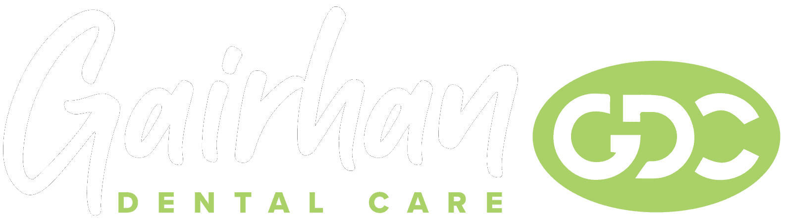Gairhan Dental Care Logo white - We Love Jonesboro